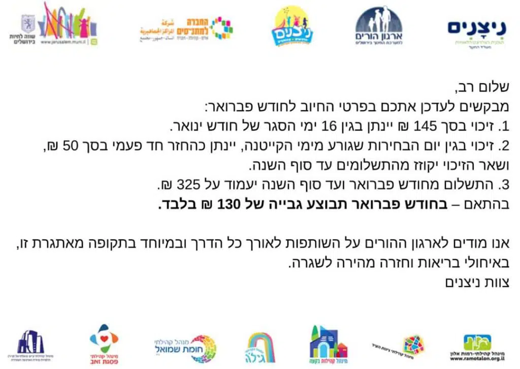 הילדים בצהרוני ניצנים ? ההודעה הזו בשבילכם