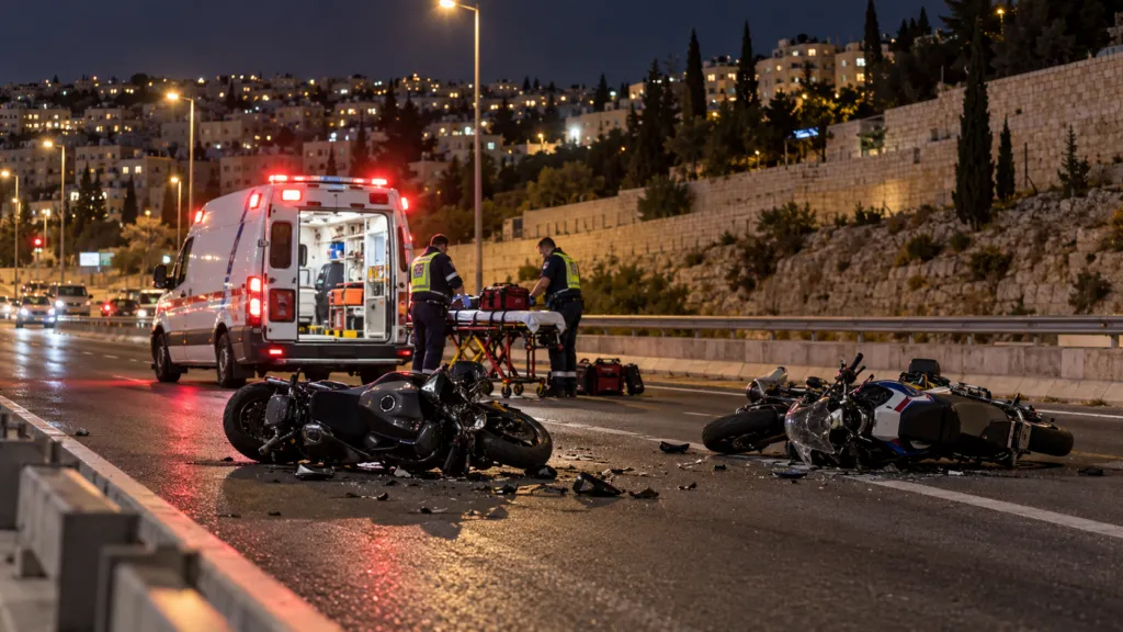 שני רוכבי אופנוע נפצעו בתאונה בכביש 50 סמוך לבית חנינא